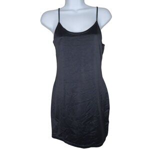 Escapades Black Nylon Spandex Mini Slip Dress Small USA Made